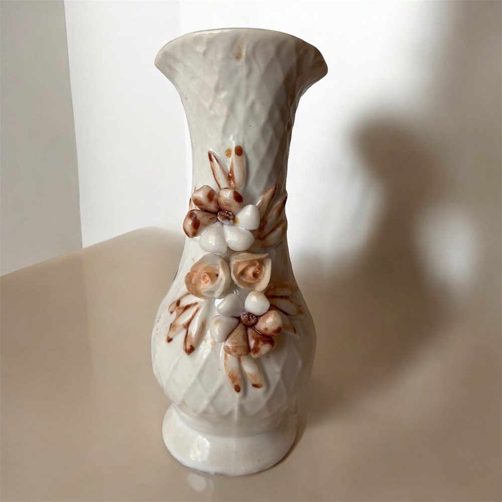 Vintage Hand Painted Ceramic Small Vase